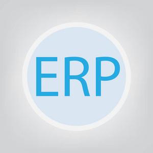 erp (企业资源计划) 概念-向量例证照片